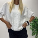 maglioncino con scollo tondo mezza manica snow